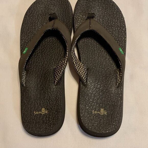 Sanuk Size 10 flip-flop sandals memory foam soles - Picture 2 of 9